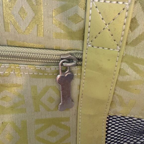 Yellow Vented Vintage Pet Carrier Tote - Picture 6 of 12